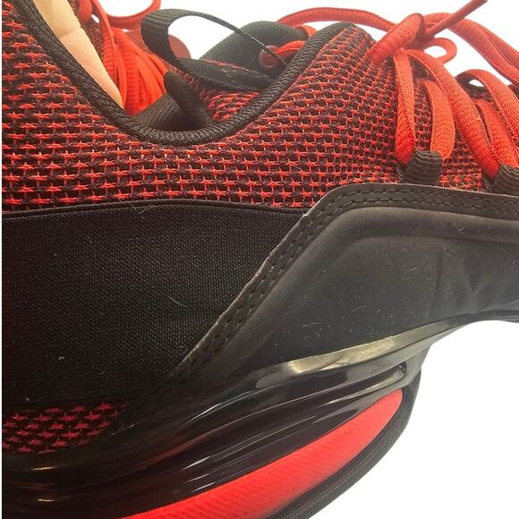 Puma Red & Black Axelion Mesh Wide Fit Sneaker - Picture 7 of 9